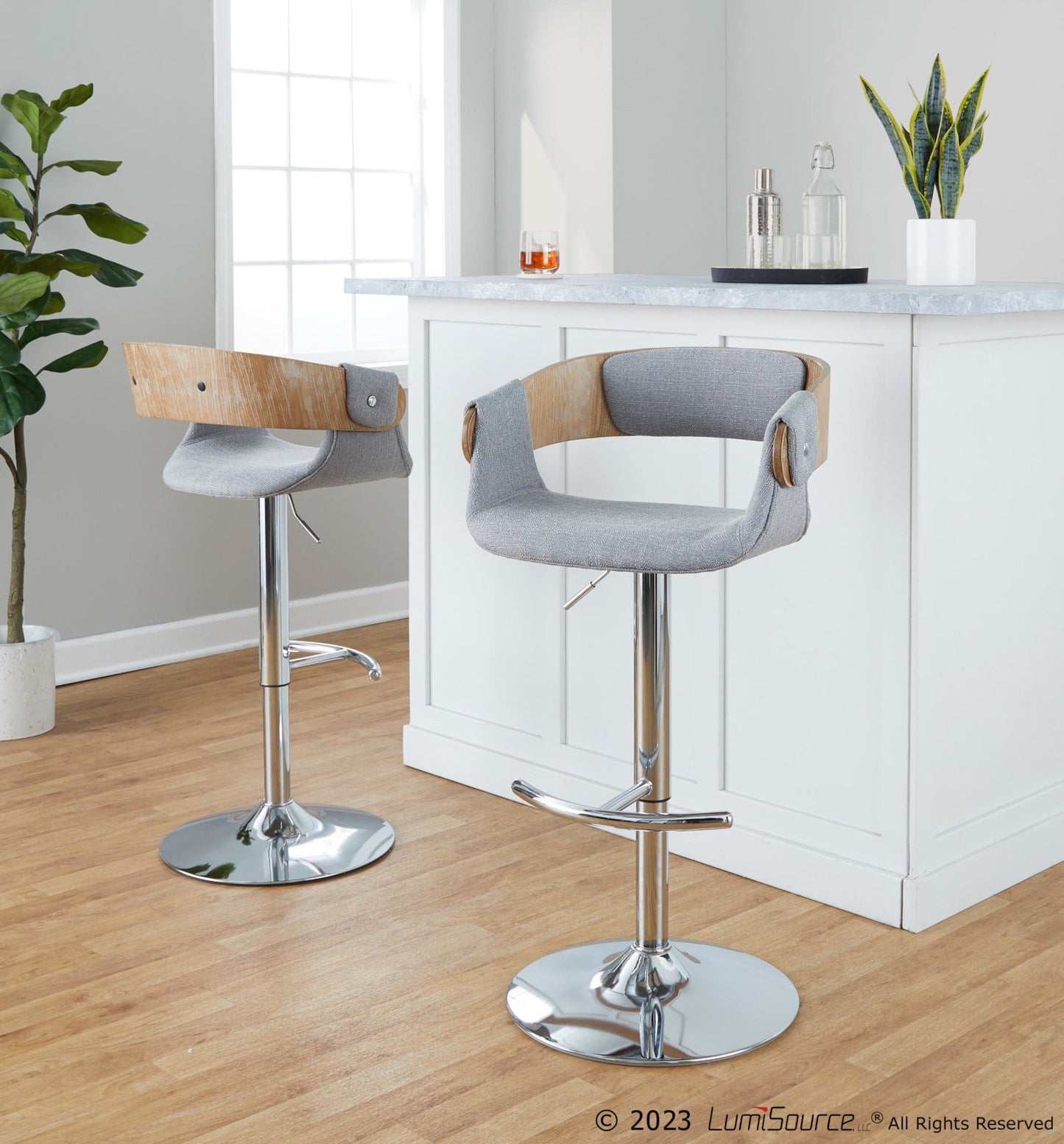 Majestic Office Furniture Adjustable Barstool - Set of 2