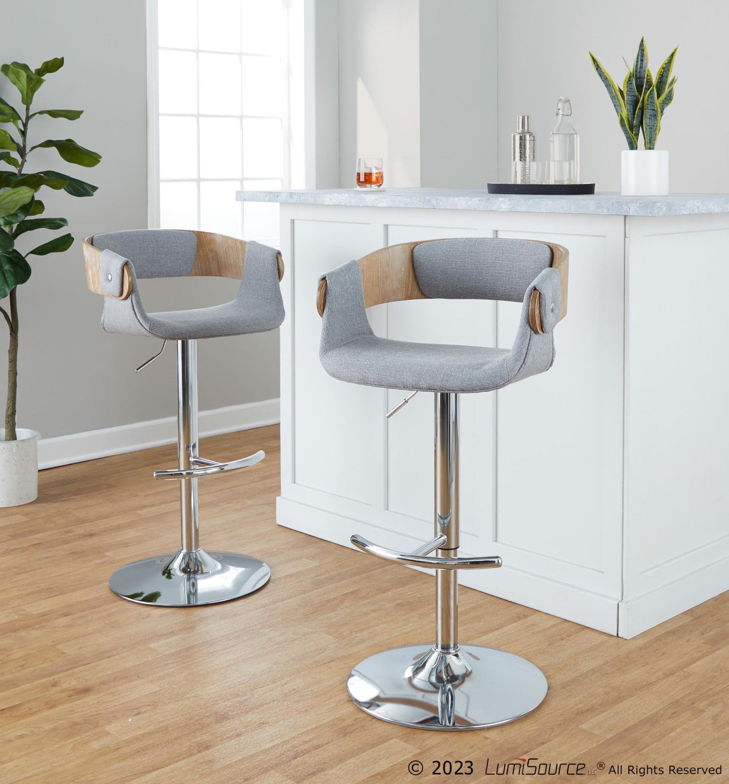 Majestic Office Furniture Adjustable Barstool - Set of 2