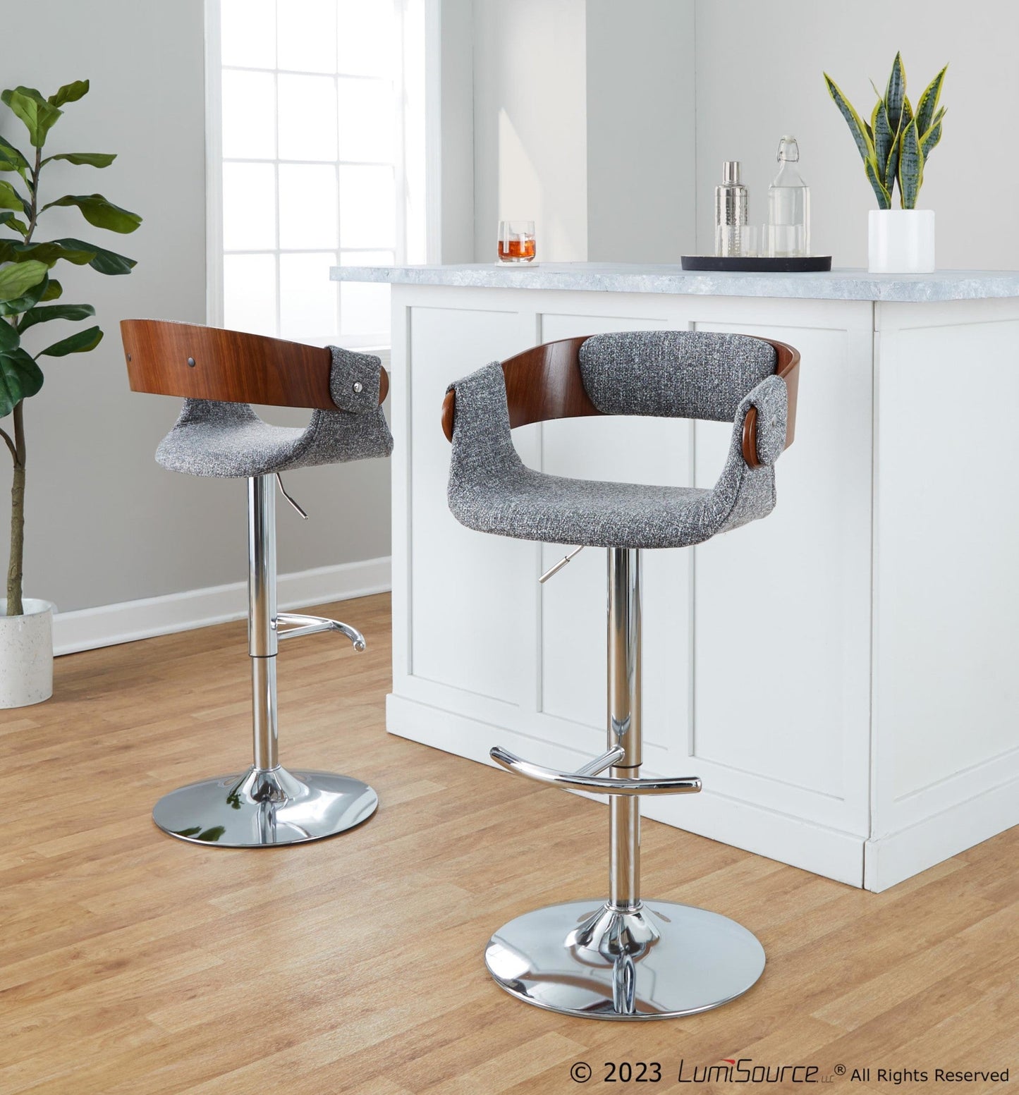 Majestic Office Furniture Adjustable Barstool - Set of 2