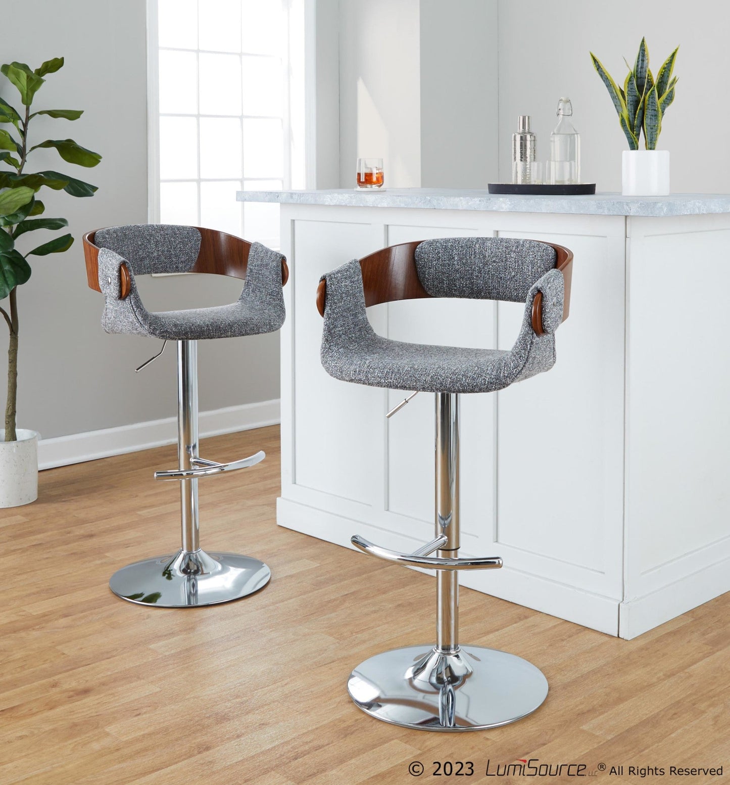 Majestic Office Furniture Adjustable Barstool - Set of 2