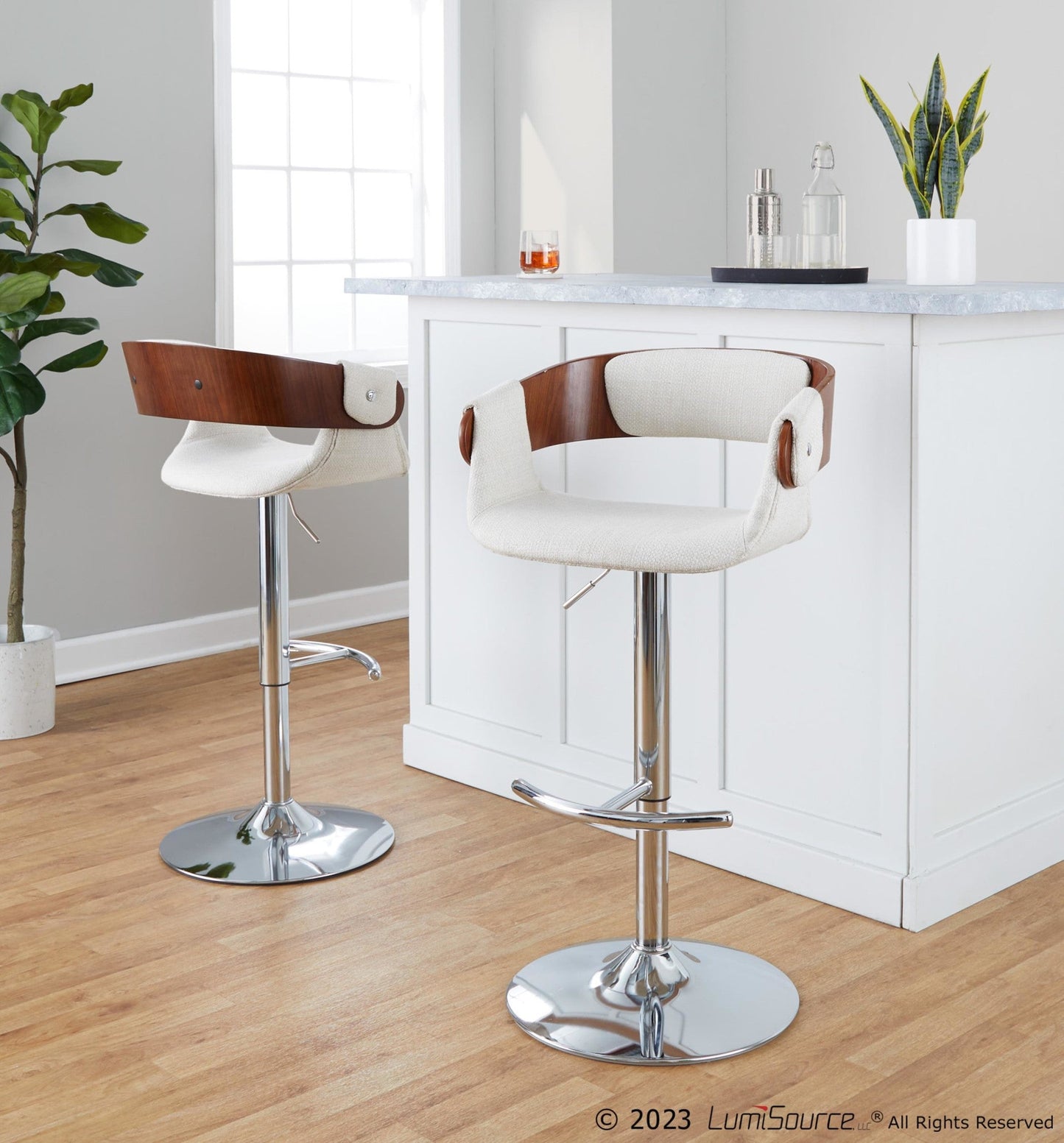 Majestic Office Furniture Adjustable Barstool - Set of 2