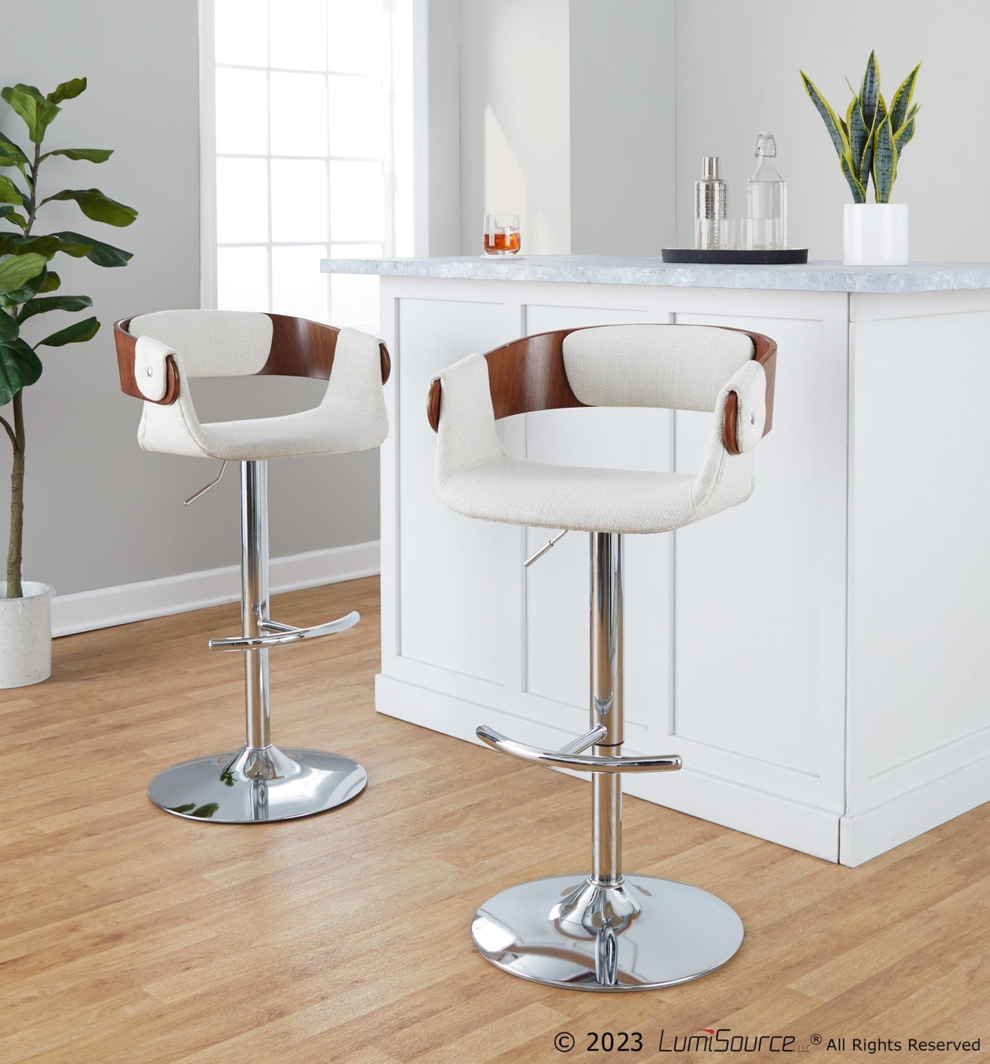 Majestic Office Furniture Adjustable Barstool - Set of 2