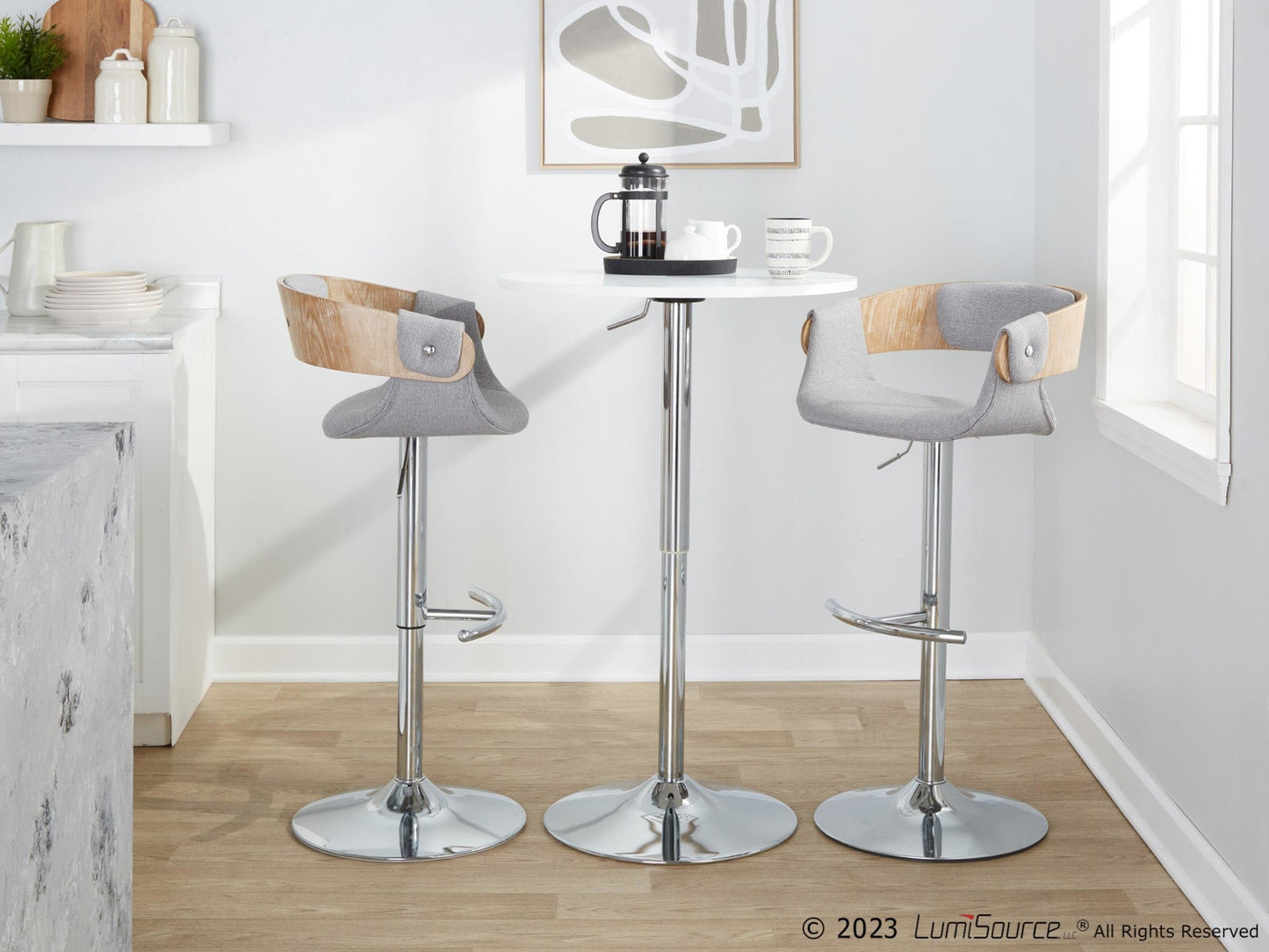 Majestic Office Furniture Adjustable Barstool - Set of 2