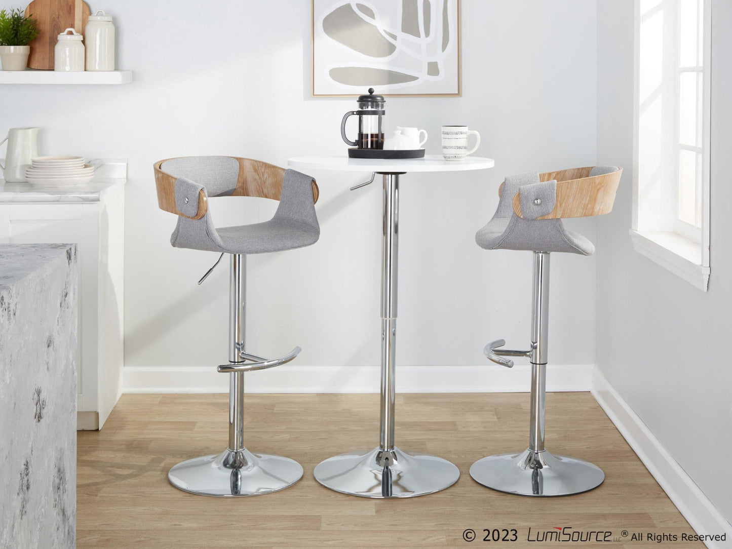 Majestic Office Furniture Adjustable Barstool - Set of 2