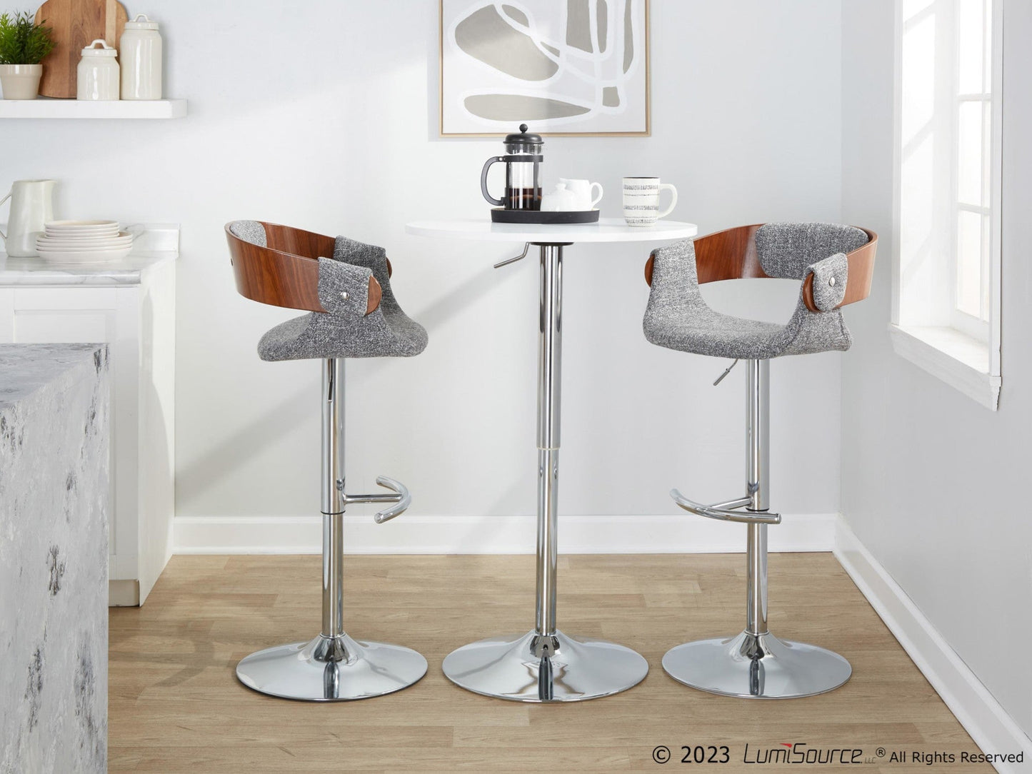Majestic Office Furniture Adjustable Barstool - Set of 2