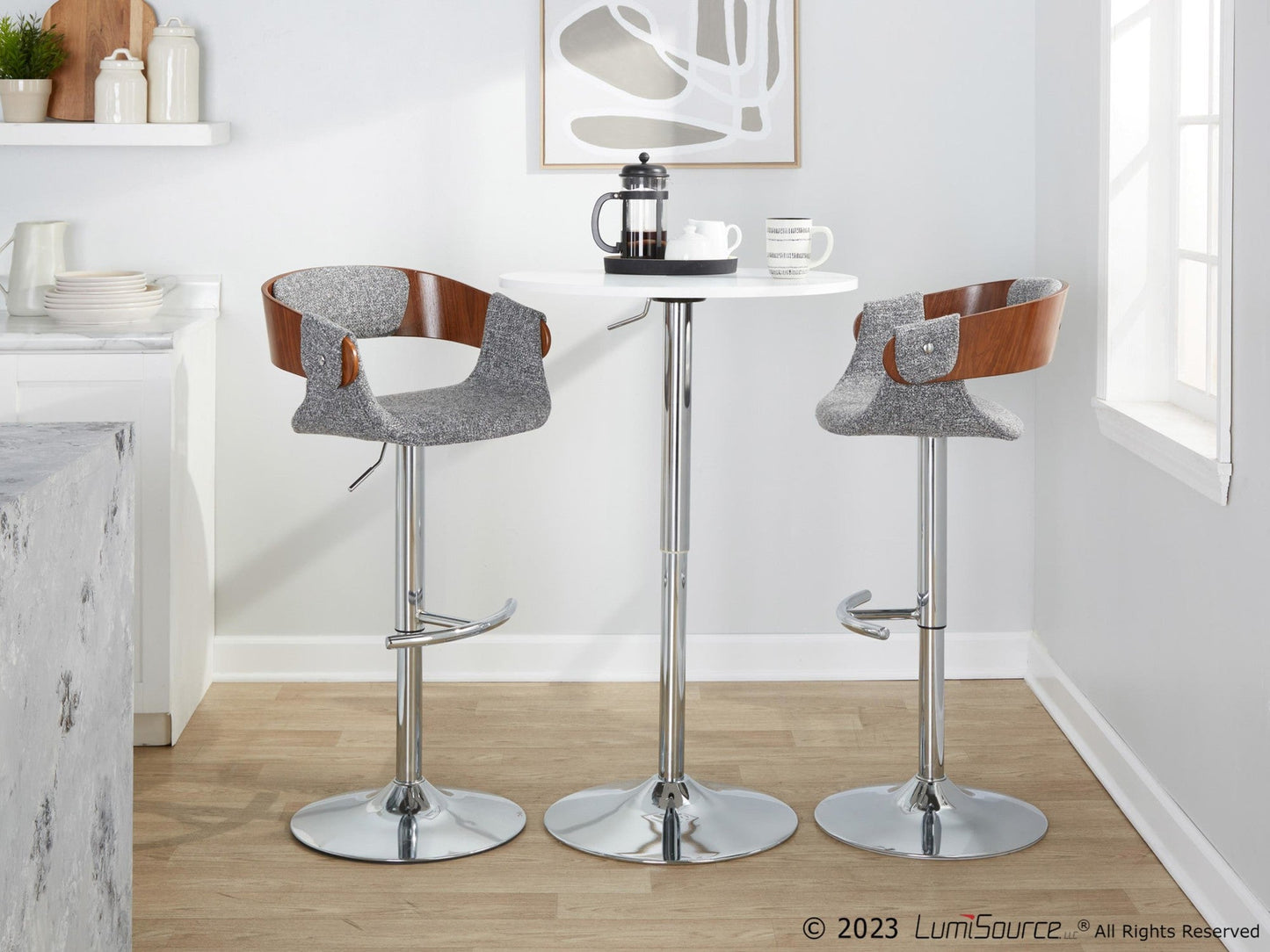 Majestic Office Furniture Adjustable Barstool - Set of 2