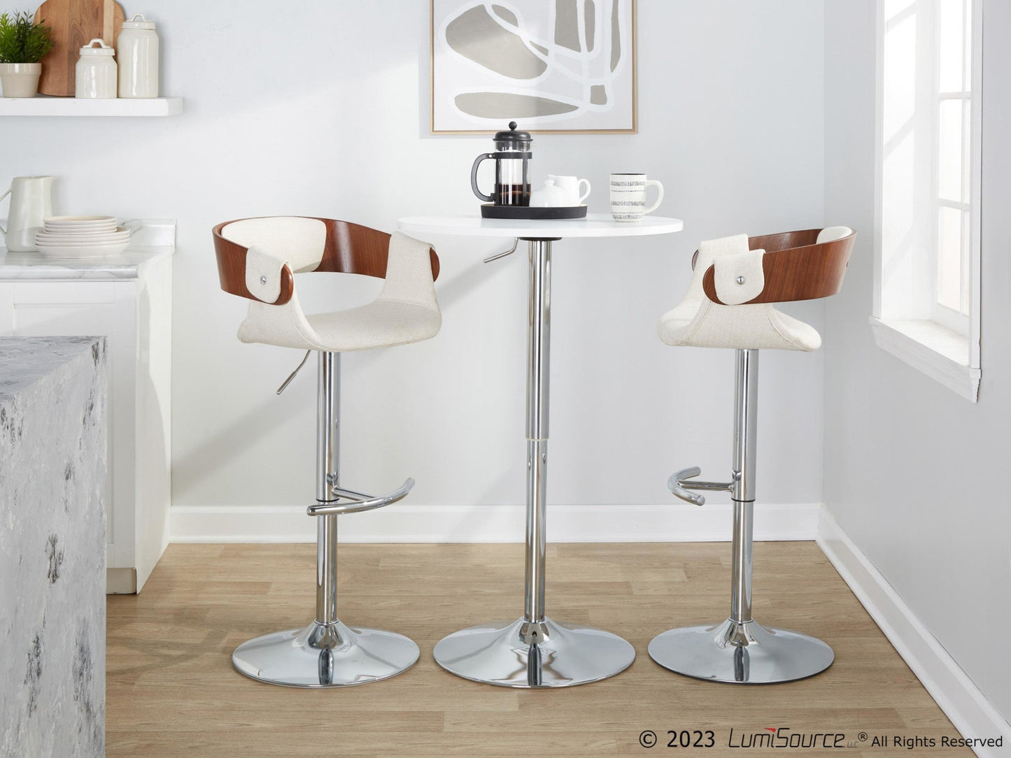 Majestic Office Furniture Adjustable Barstool - Set of 2