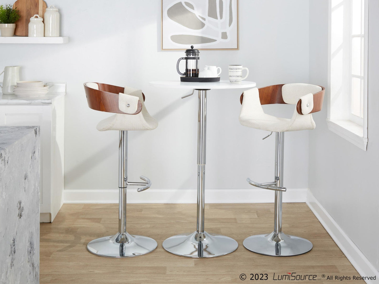 Majestic Office Furniture Adjustable Barstool - Set of 2