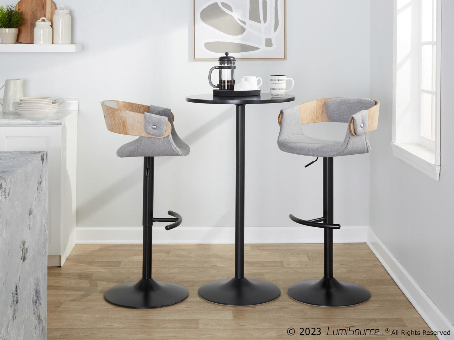 Majestic Office Furniture Adjustable Barstool - Set of 2