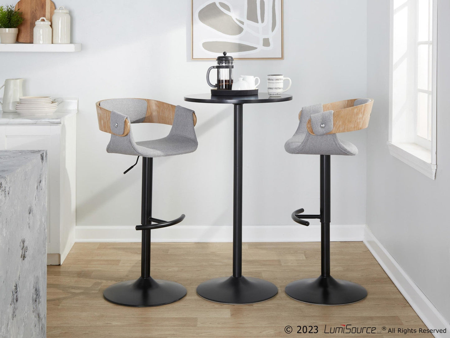 Majestic Office Furniture Adjustable Barstool - Set of 2