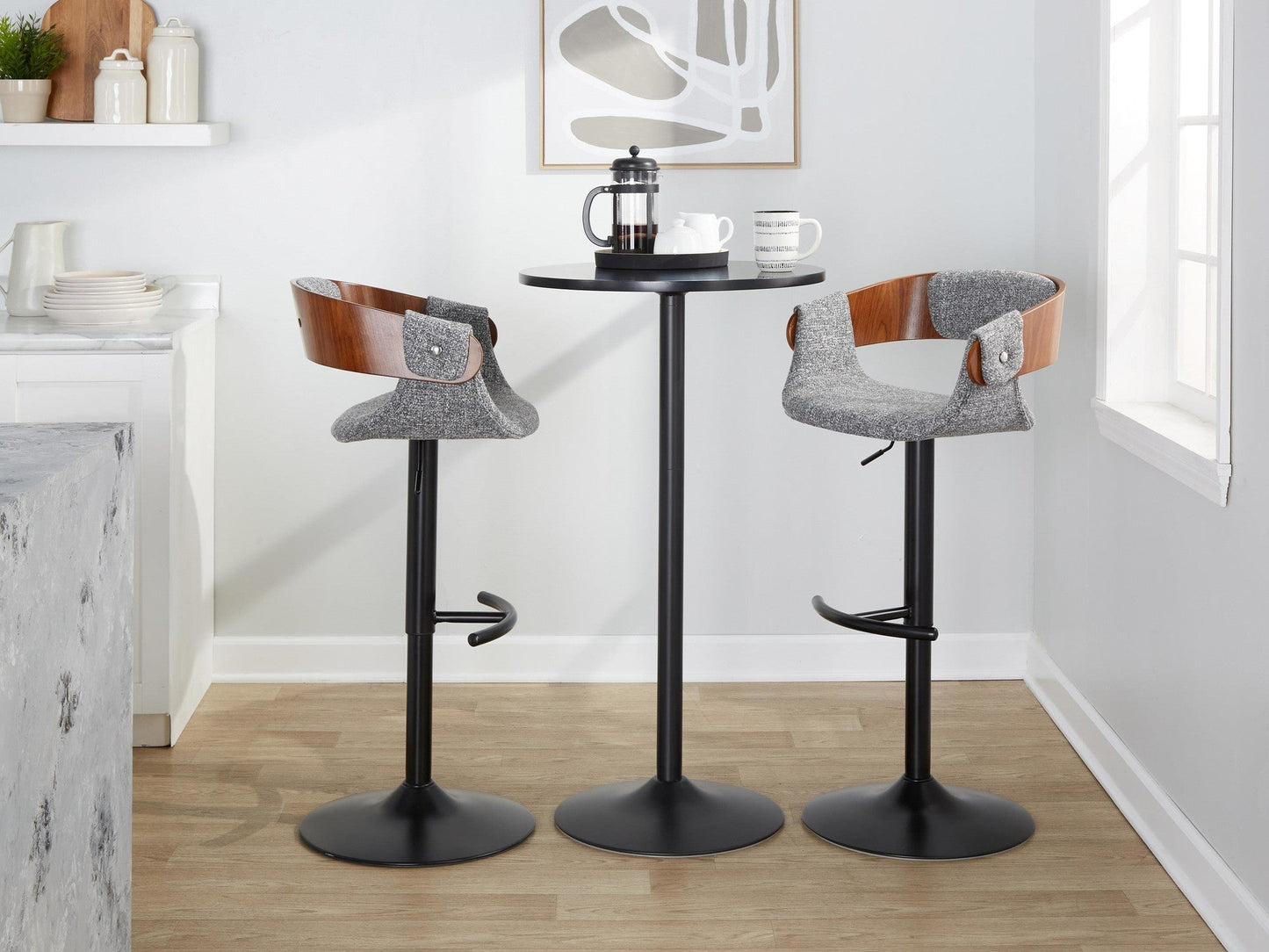 Majestic Office Furniture Adjustable Barstool - Set of 2
