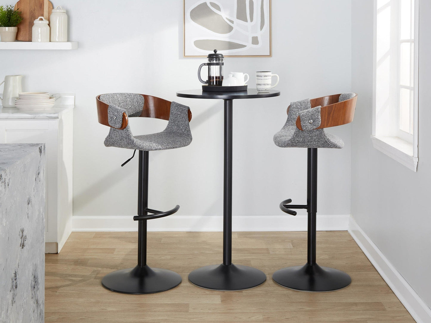 Majestic Office Furniture Adjustable Barstool - Set of 2