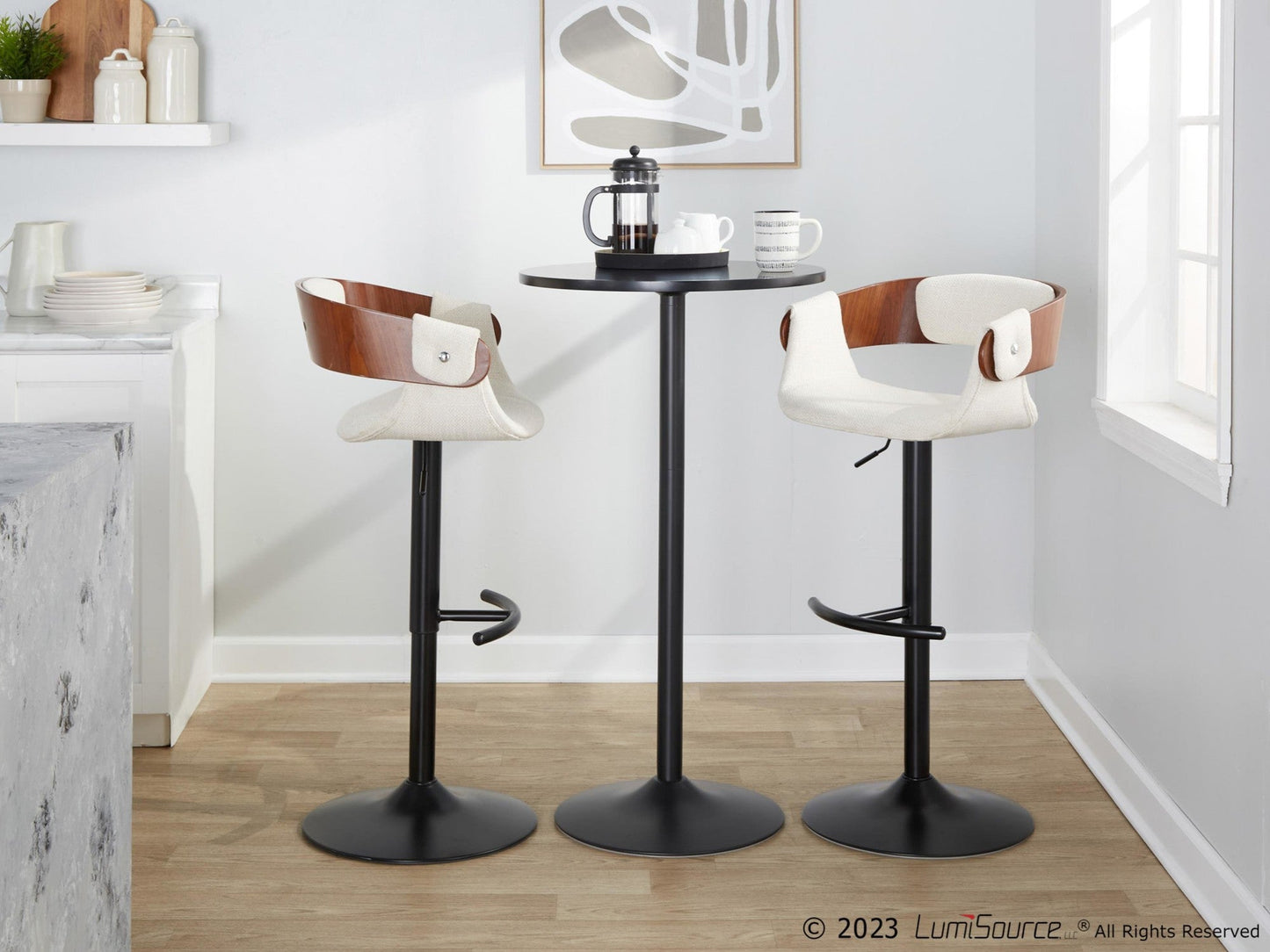 Majestic Office Furniture Adjustable Barstool - Set of 2