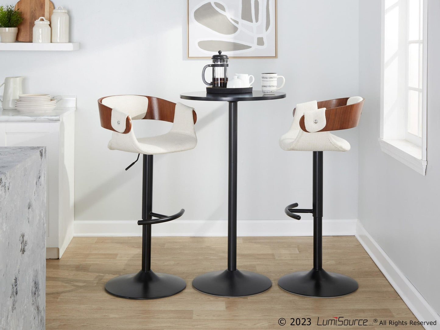 Majestic Office Furniture Adjustable Barstool - Set of 2
