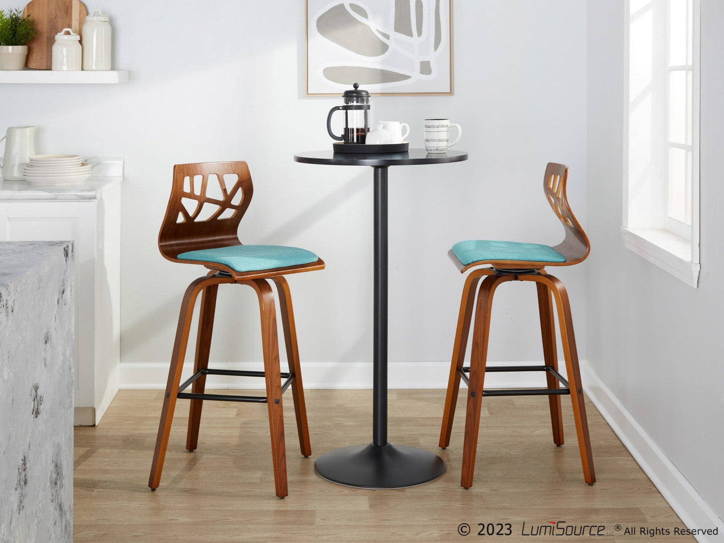 Majestic Office Furniture 30" Fixed-Height Barstool - Set of 2