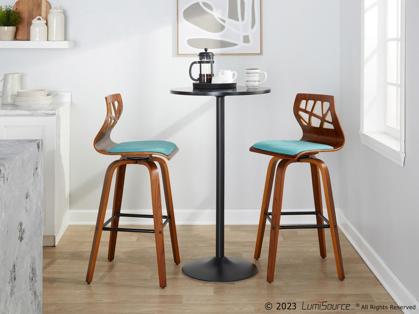 Majestic Office Furniture 30" Fixed-Height Barstool - Set of 2