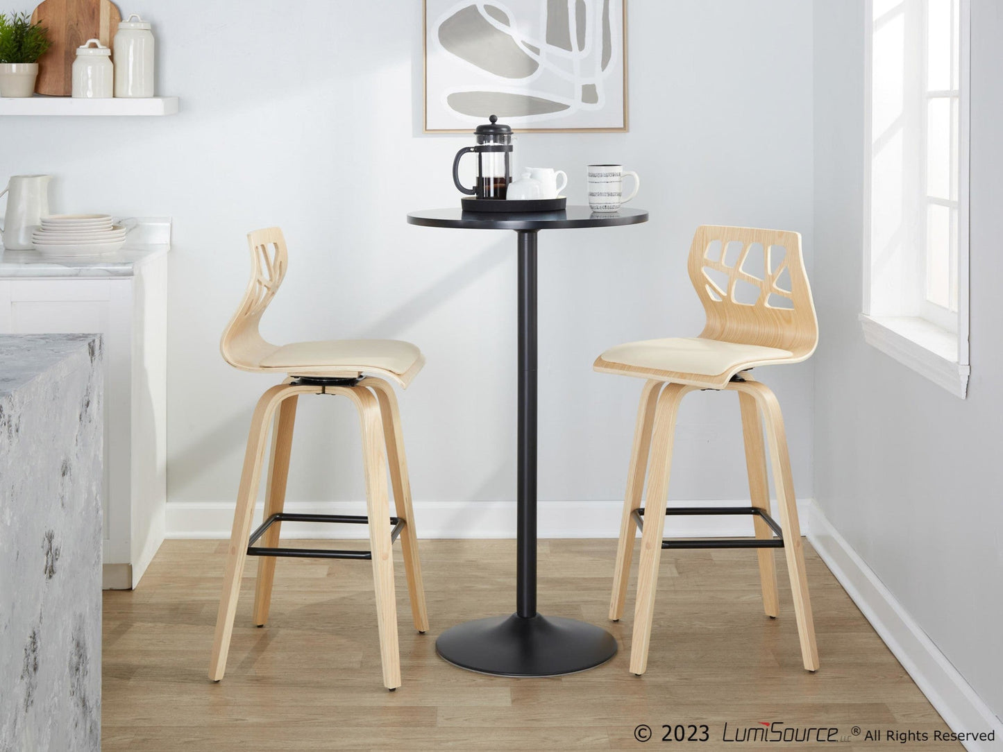 Majestic Office Furniture 30" Fixed-Height Barstool - Set of 2