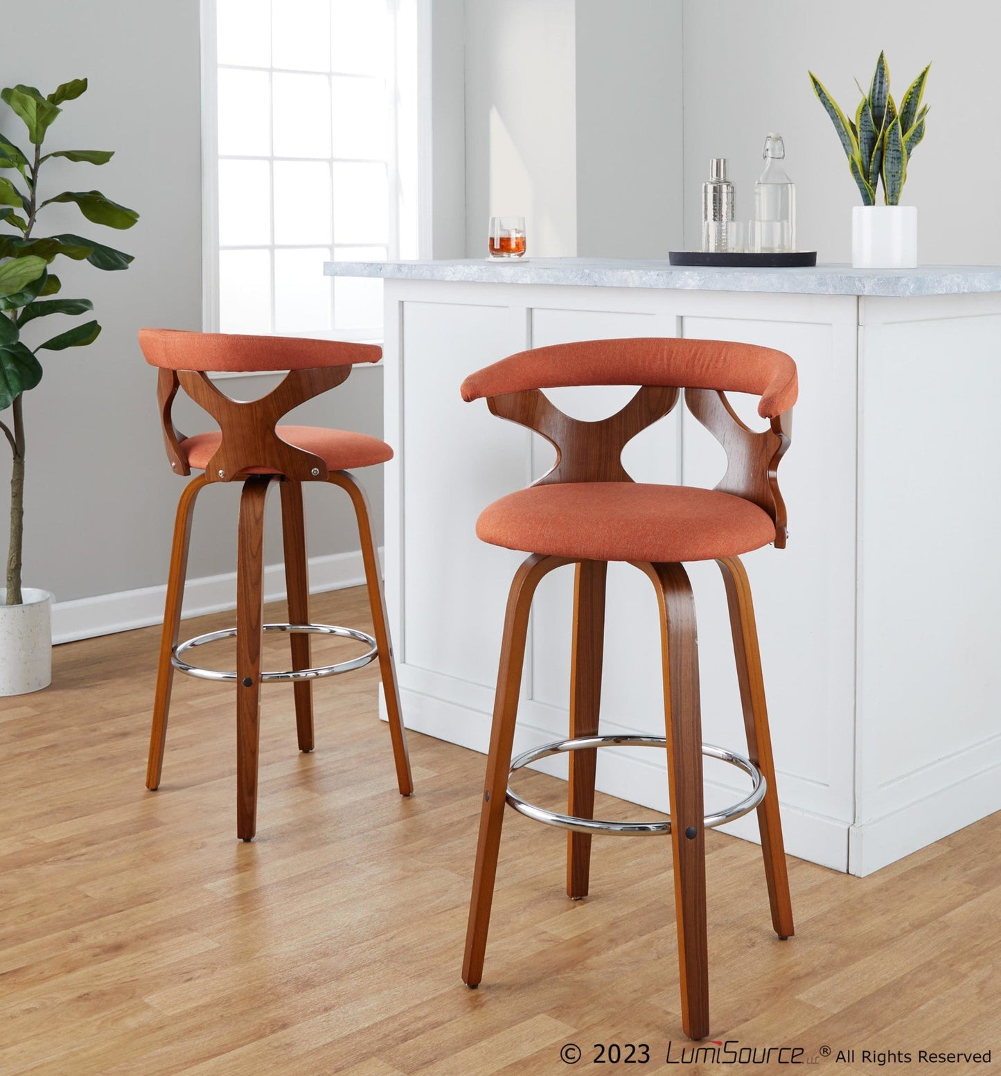 Majestic Office Furniture 30" Fixed-Height Barstool - Set of 2