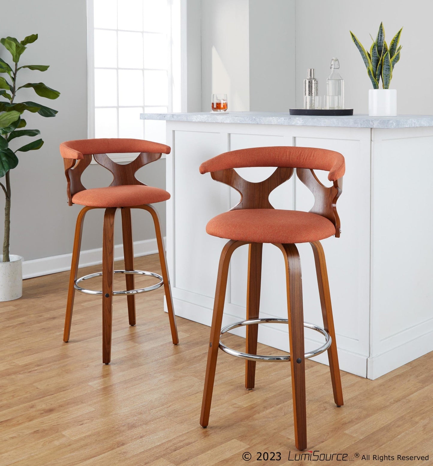 Majestic Office Furniture 30" Fixed-Height Barstool - Set of 2