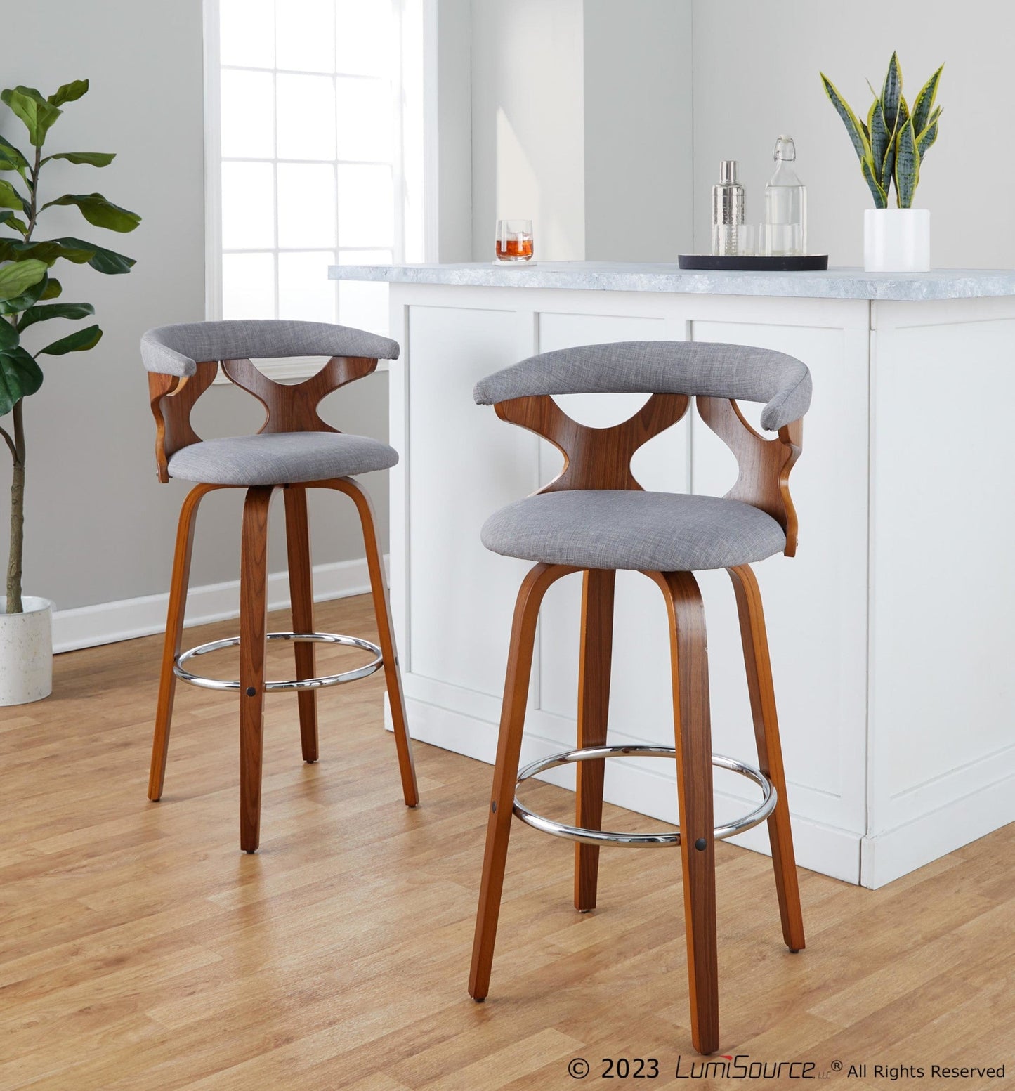 Majestic Office Furniture 30" Fixed-Height Barstool - Set of 2