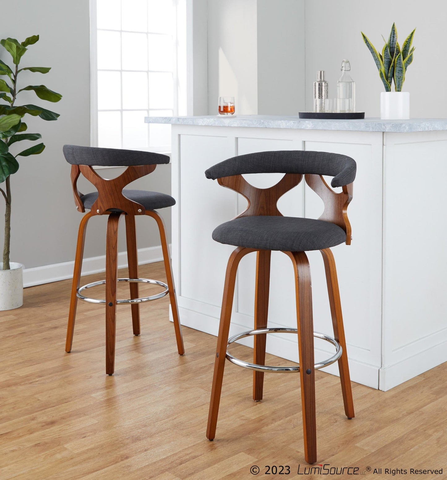 Majestic Office Furniture 30" Fixed-Height Barstool - Set of 2