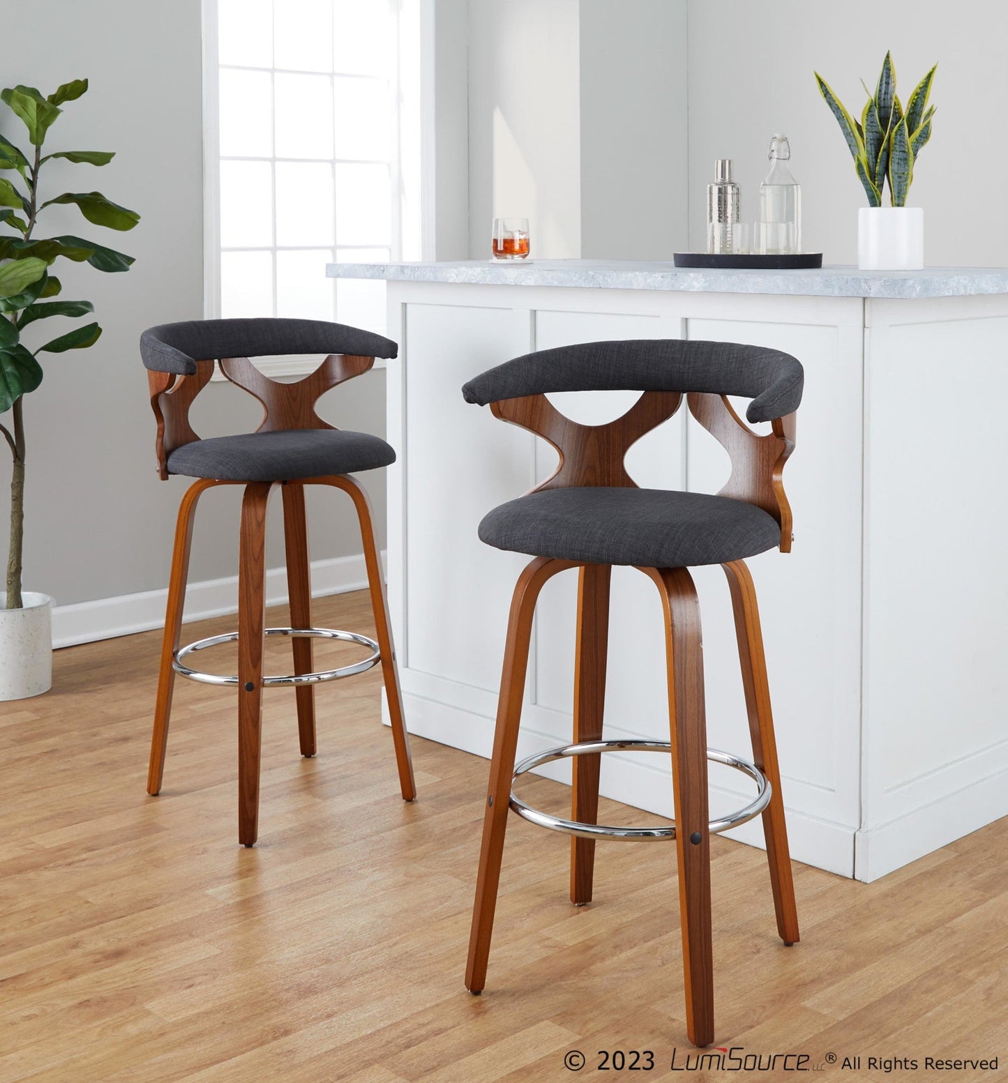 Majestic Office Furniture 30" Fixed-Height Barstool - Set of 2