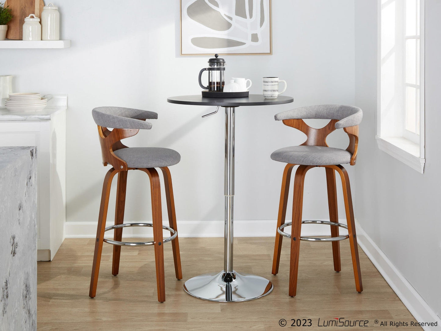Majestic Office Furniture 30" Fixed-Height Barstool - Set of 2