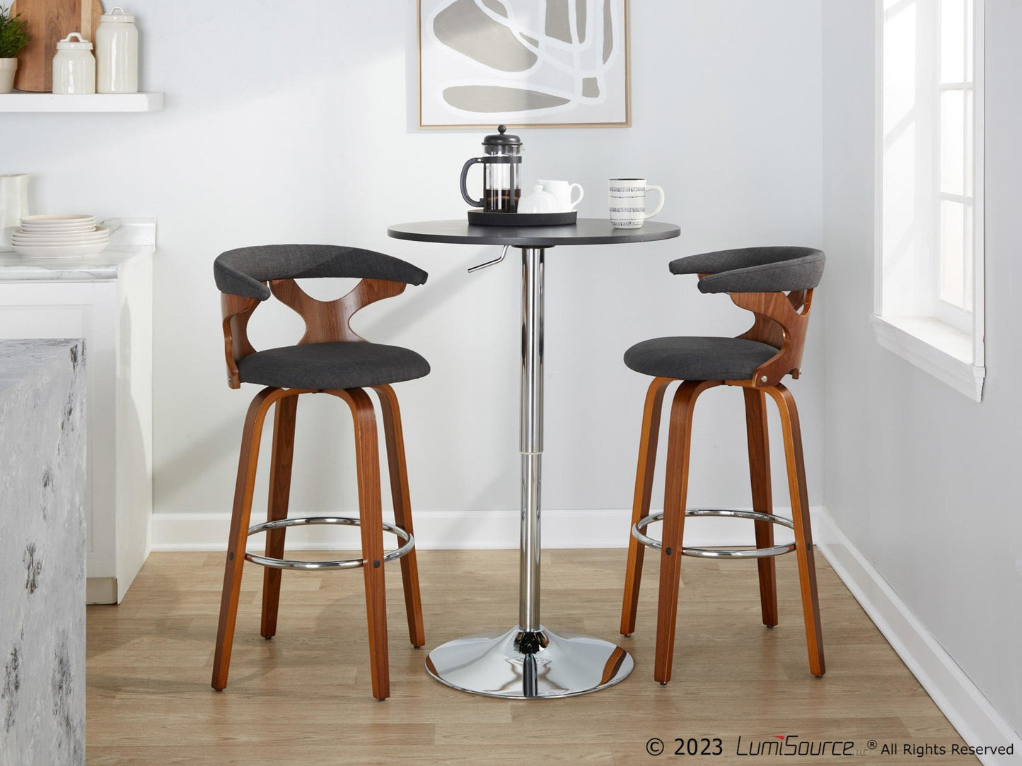 Majestic Office Furniture 30" Fixed-Height Barstool - Set of 2