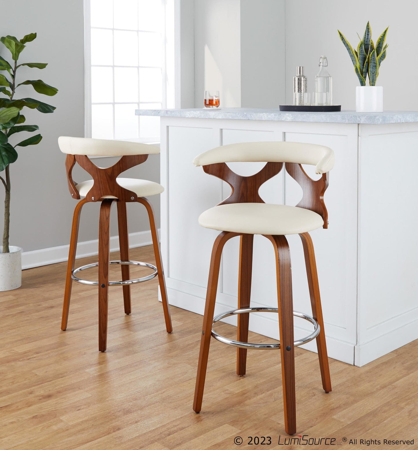 Majestic Office Furniture 30" Fixed-Height Barstool - Set of 2