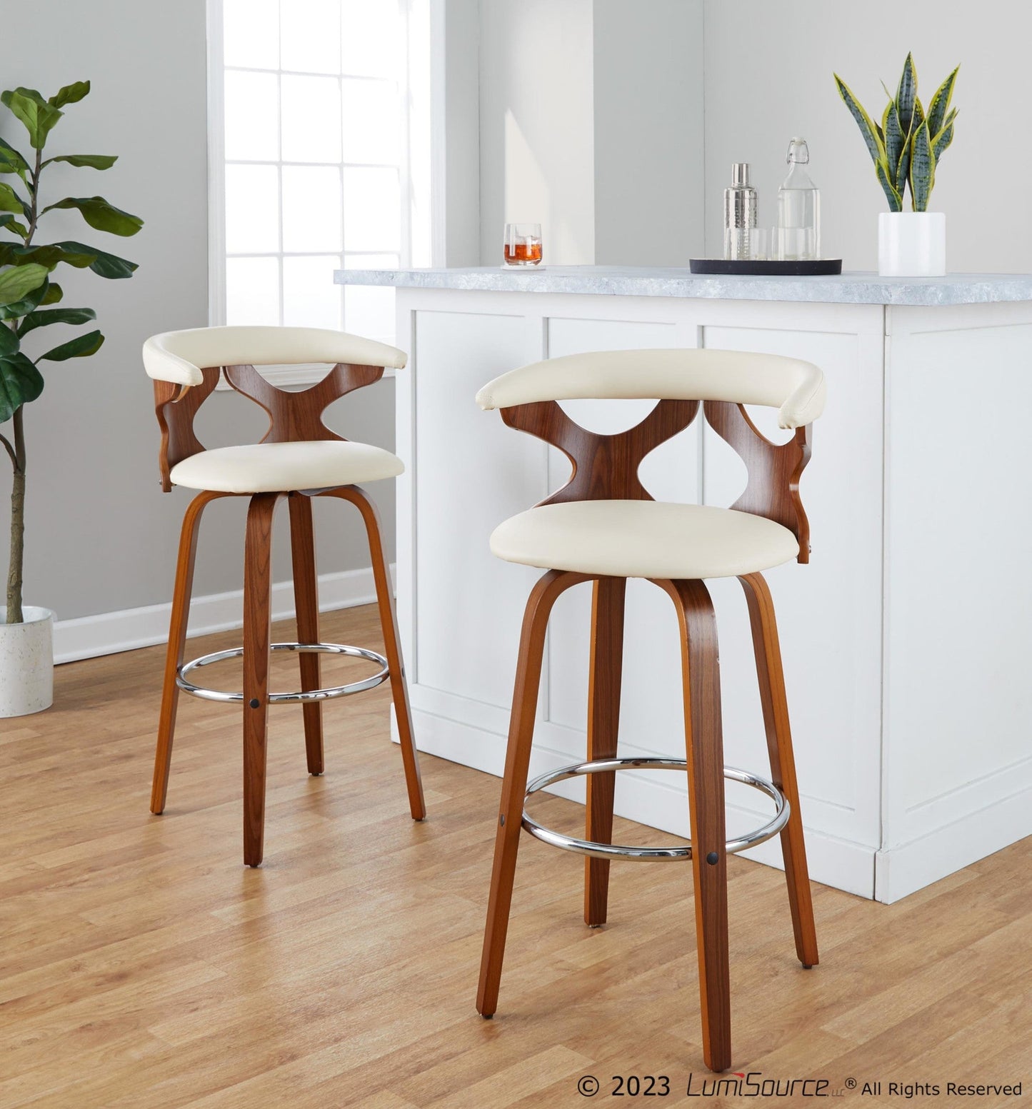 Majestic Office Furniture 30" Fixed-Height Barstool - Set of 2