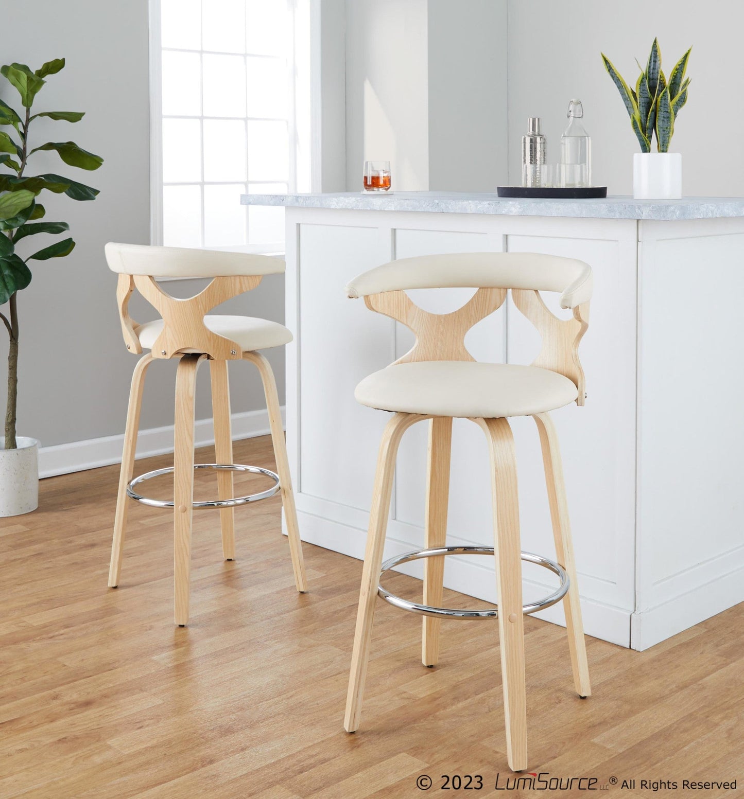 Majestic Office Furniture 30" Fixed-Height Barstool - Set of 2