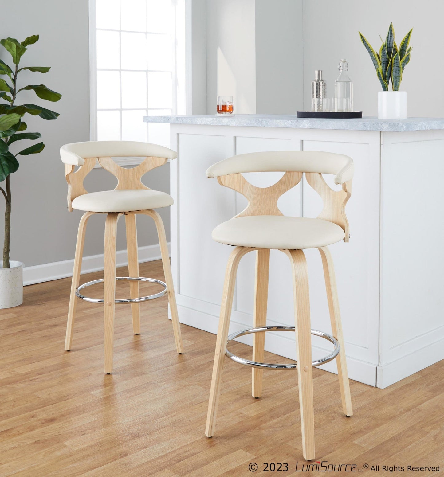 Majestic Office Furniture 30" Fixed-Height Barstool - Set of 2