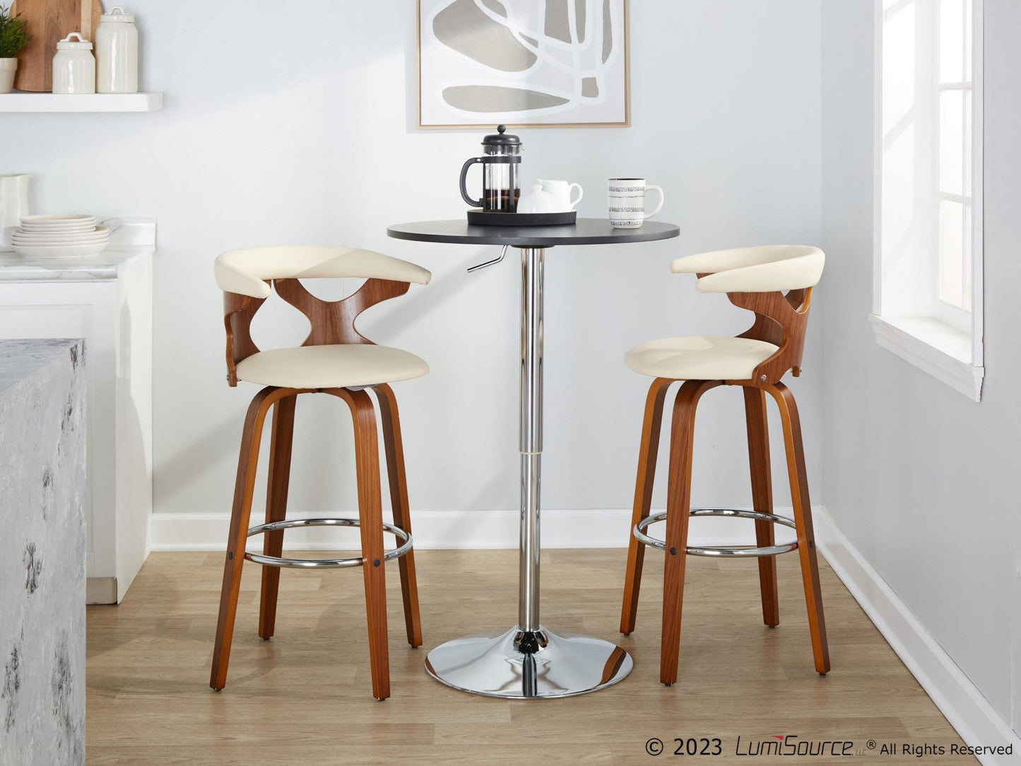 Majestic Office Furniture 30" Fixed-Height Barstool - Set of 2