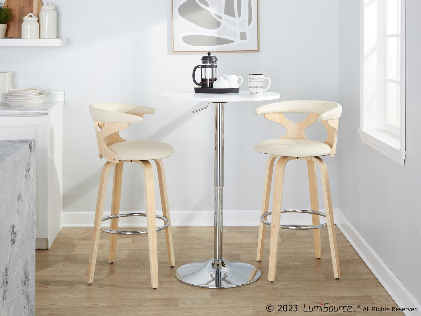 Majestic Office Furniture 30" Fixed-Height Barstool - Set of 2