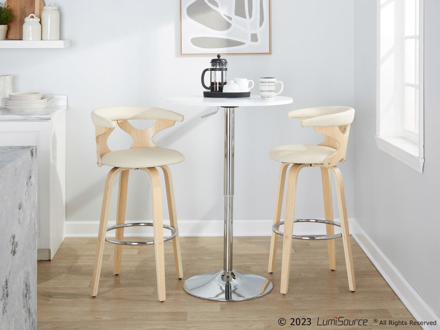 Majestic Office Furniture 30" Fixed-Height Barstool - Set of 2