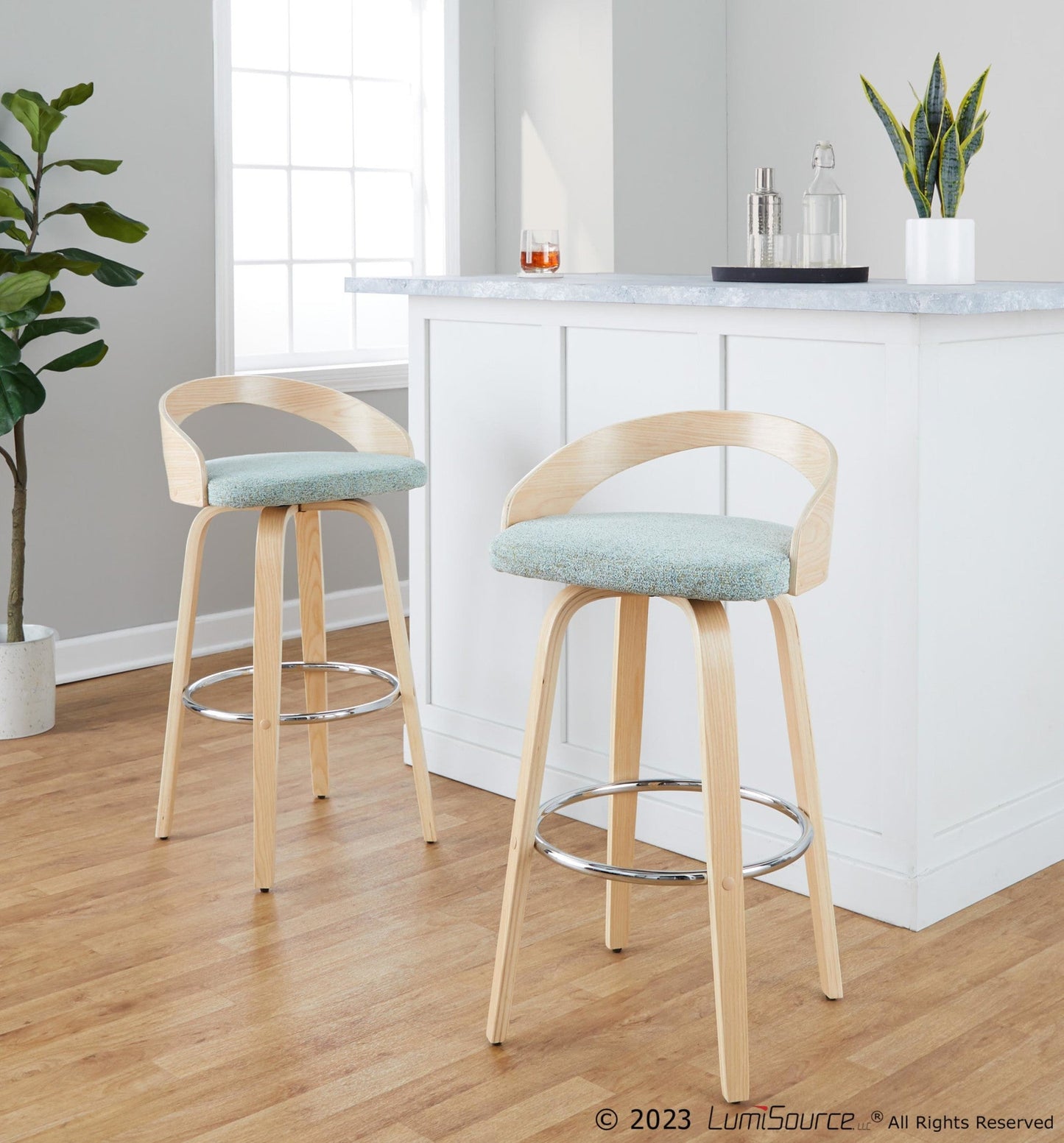 Majestic Office Furniture 30" Fixed-Height Barstool - Set of 2