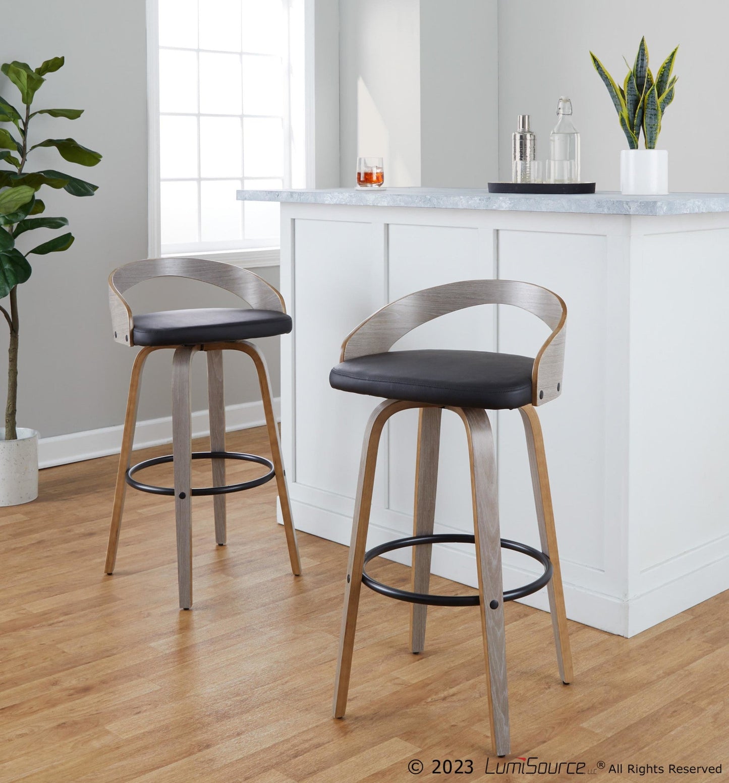 Majestic Office Furniture 30" Fixed-Height Barstool - Set of 2