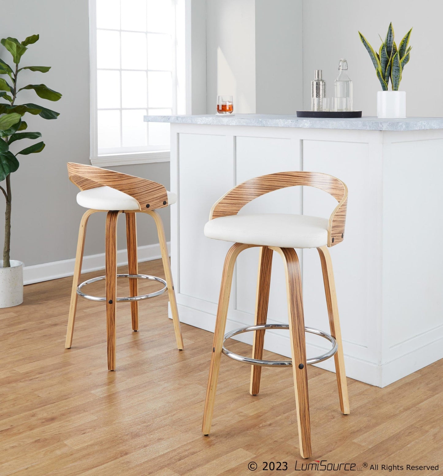 Majestic Office Furniture 30" Fixed-Height Barstool - Set of 2