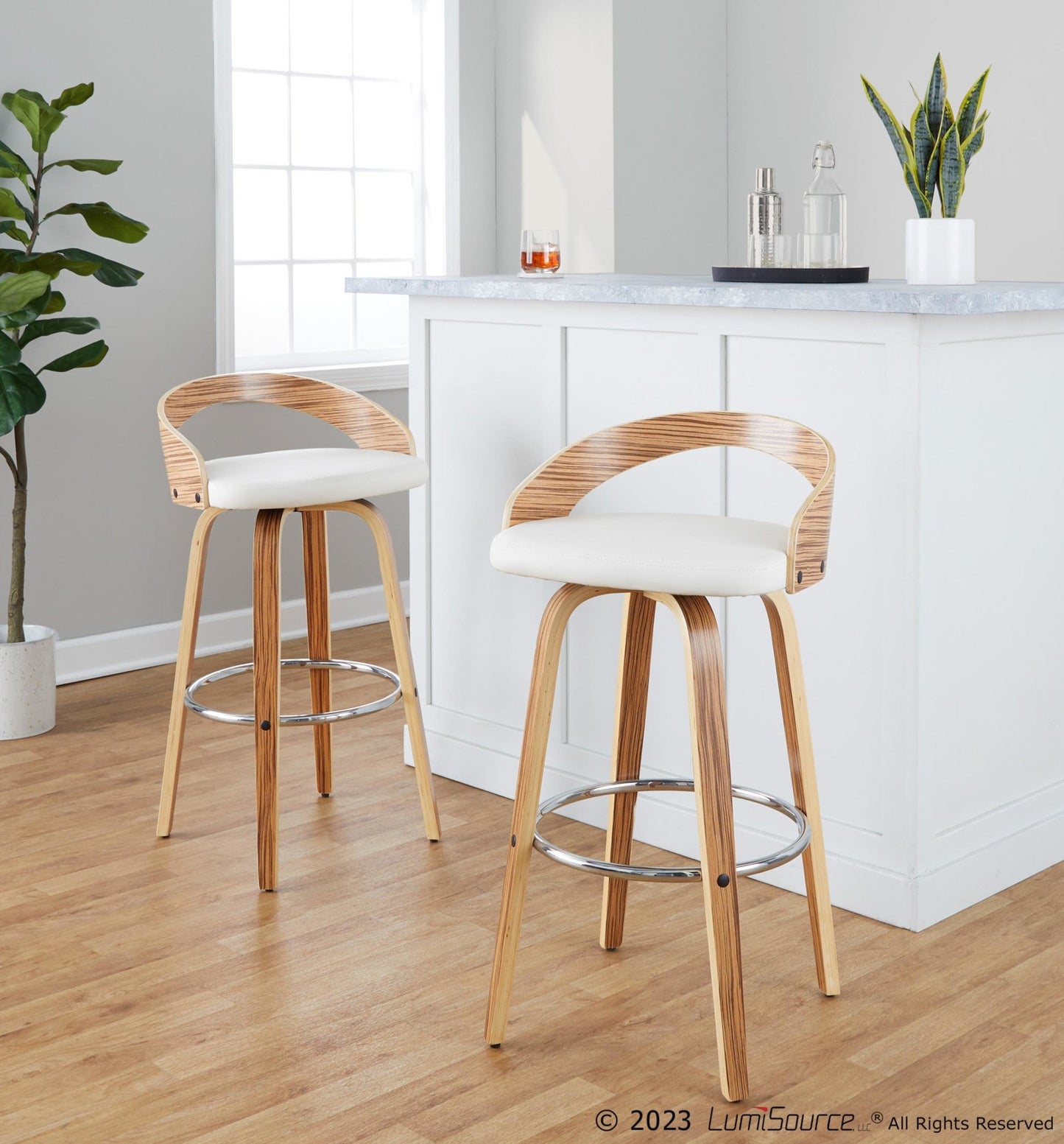 Majestic Office Furniture 30" Fixed-Height Barstool - Set of 2