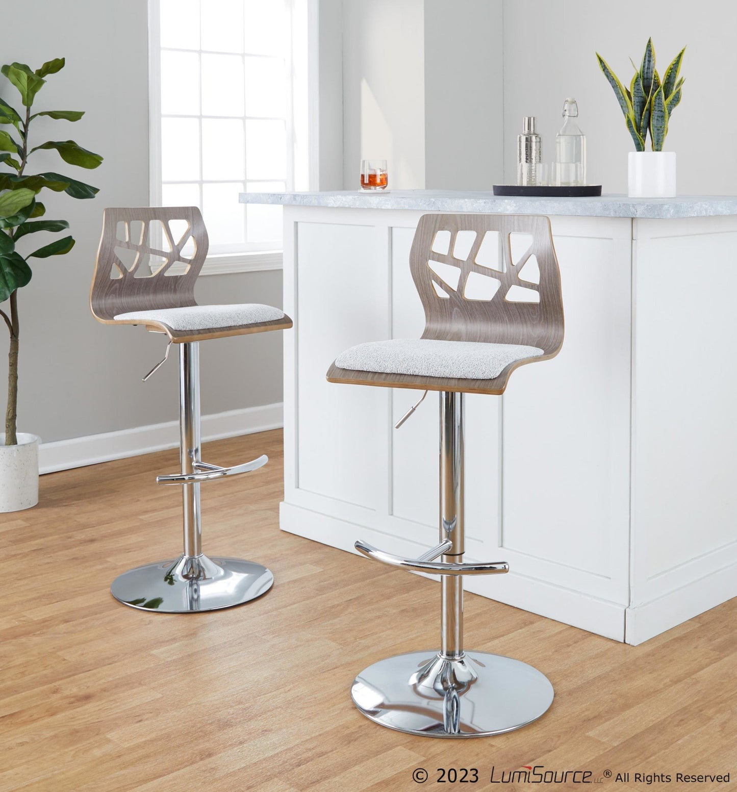 Majestic Office Furniture Adjustable Barstool - Set of 2