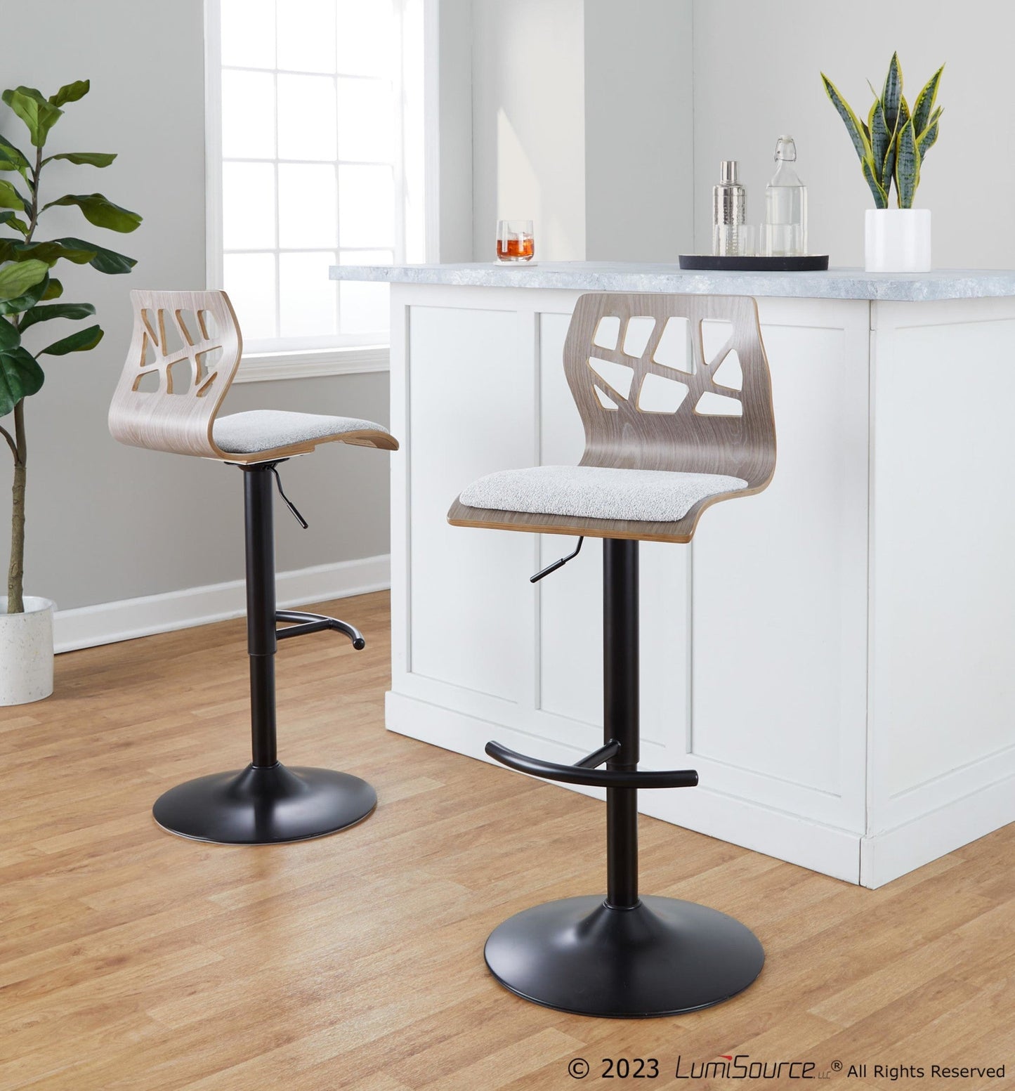 Majestic Office Furniture Adjustable Barstool - Set of 2