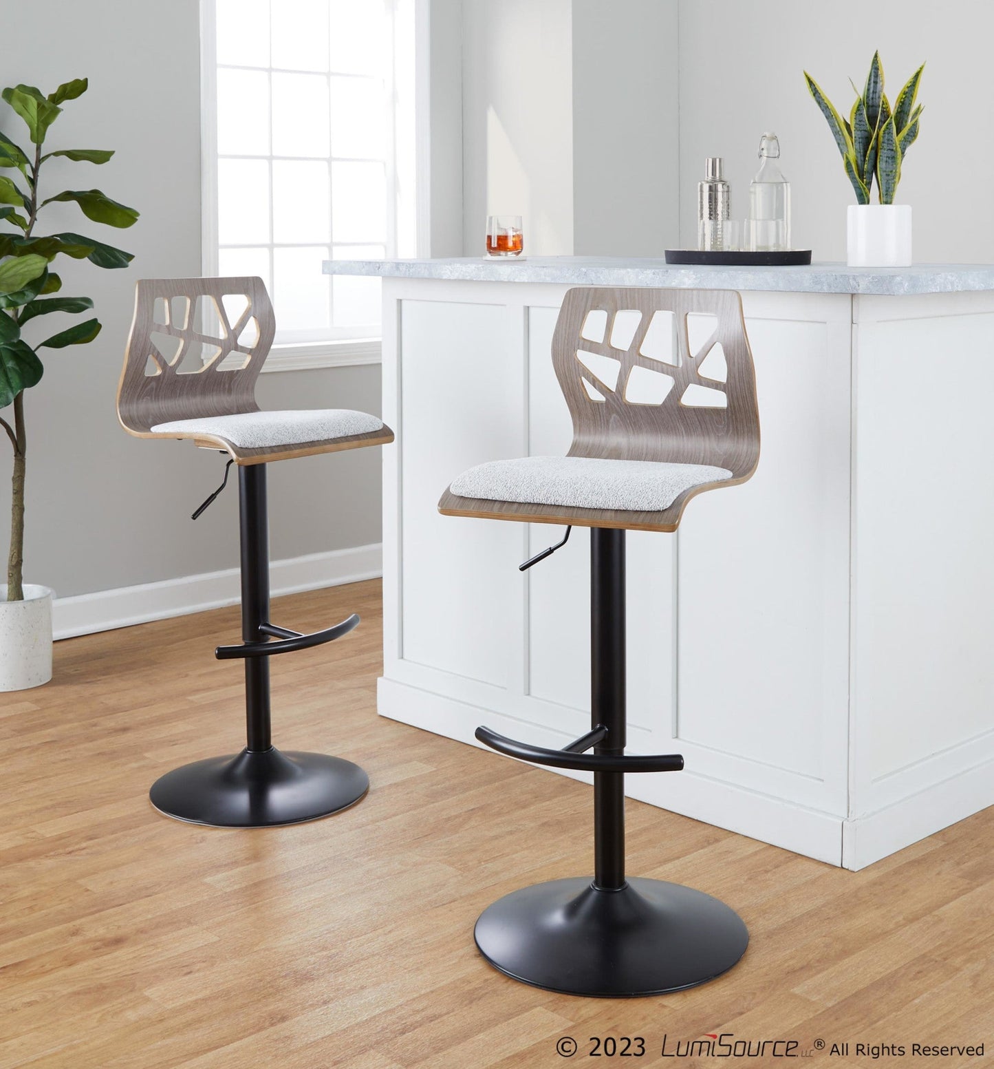 Majestic Office Furniture Adjustable Barstool - Set of 2