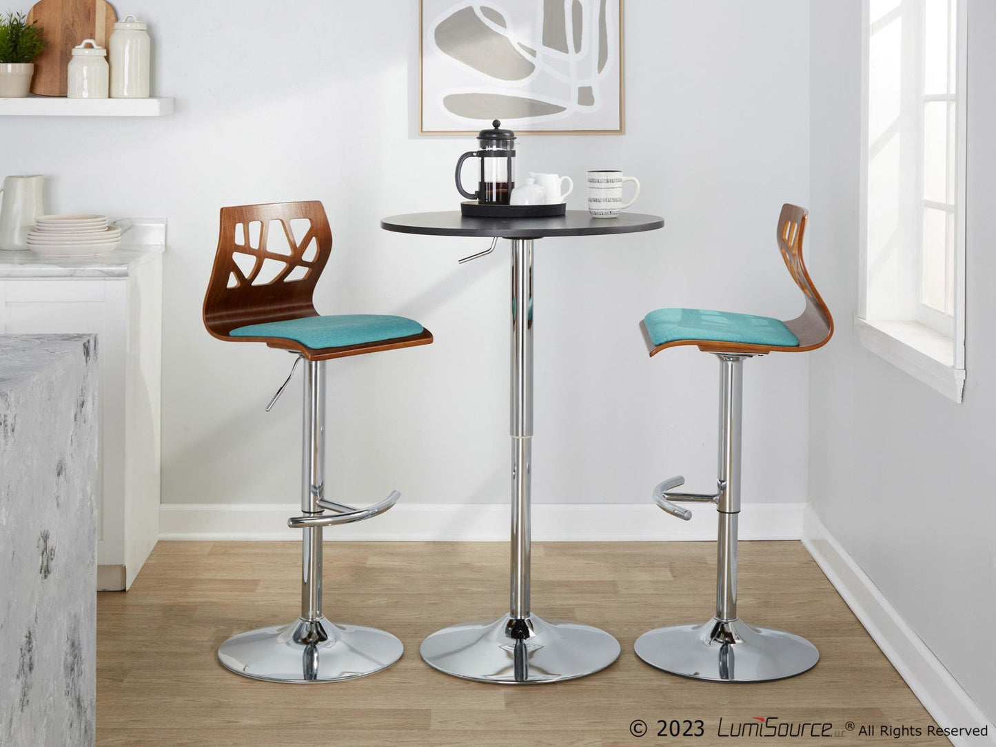 Majestic Office Furniture Adjustable Barstool - Set of 2