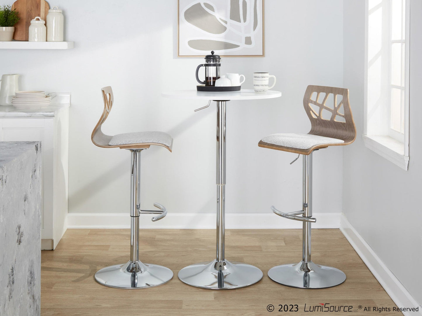 Majestic Office Furniture Adjustable Barstool - Set of 2