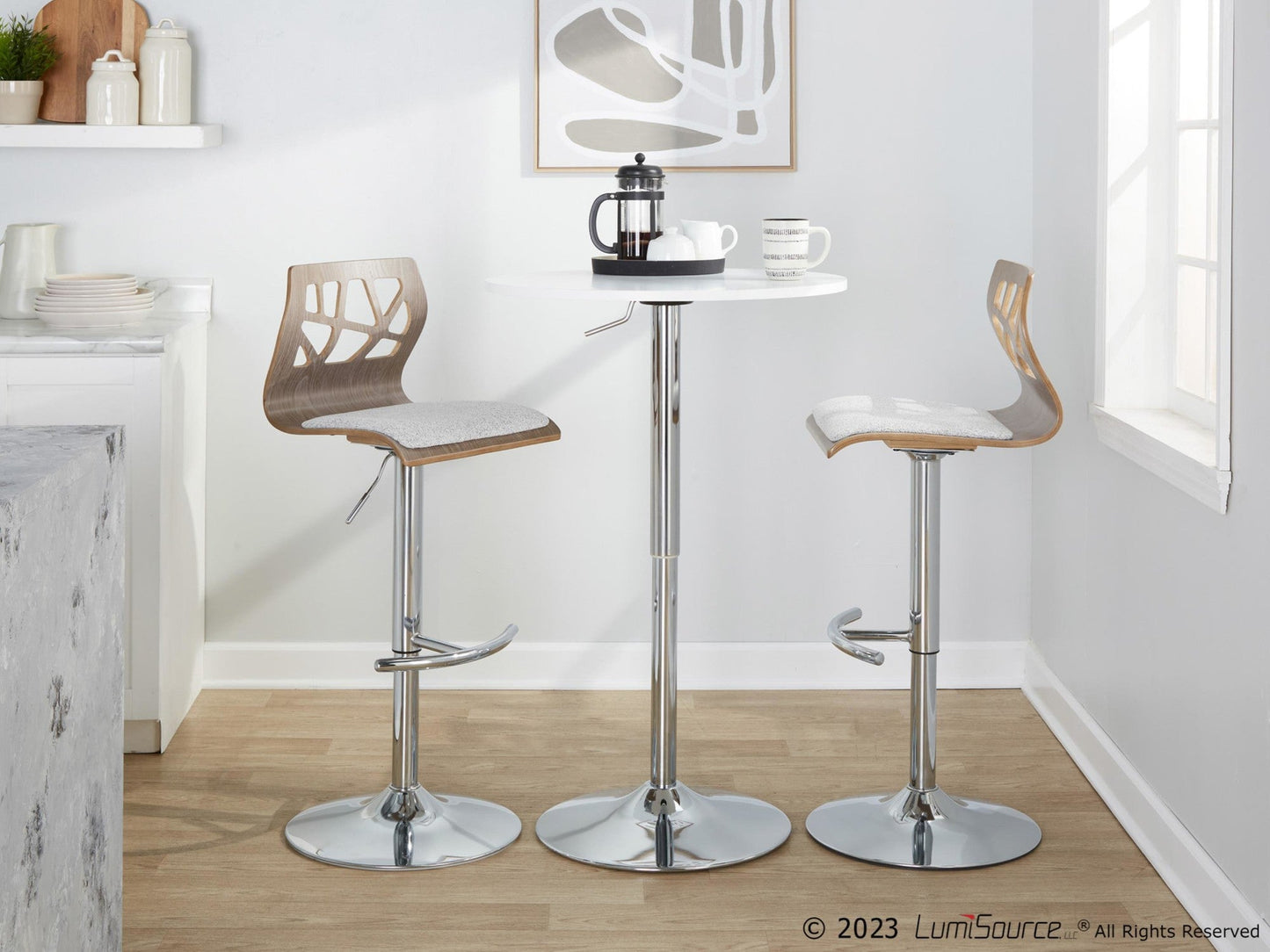 Majestic Office Furniture Adjustable Barstool - Set of 2