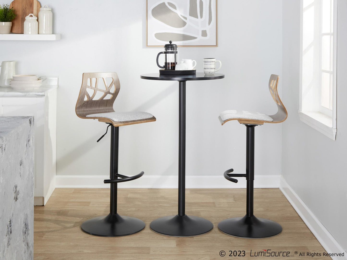 Majestic Office Furniture Adjustable Barstool - Set of 2