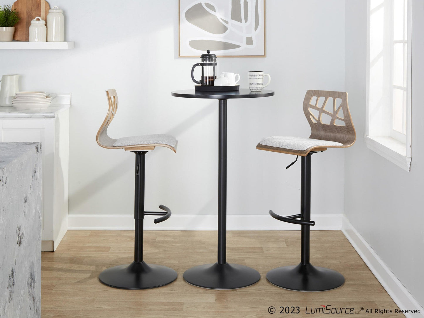 Majestic Office Furniture Adjustable Barstool - Set of 2