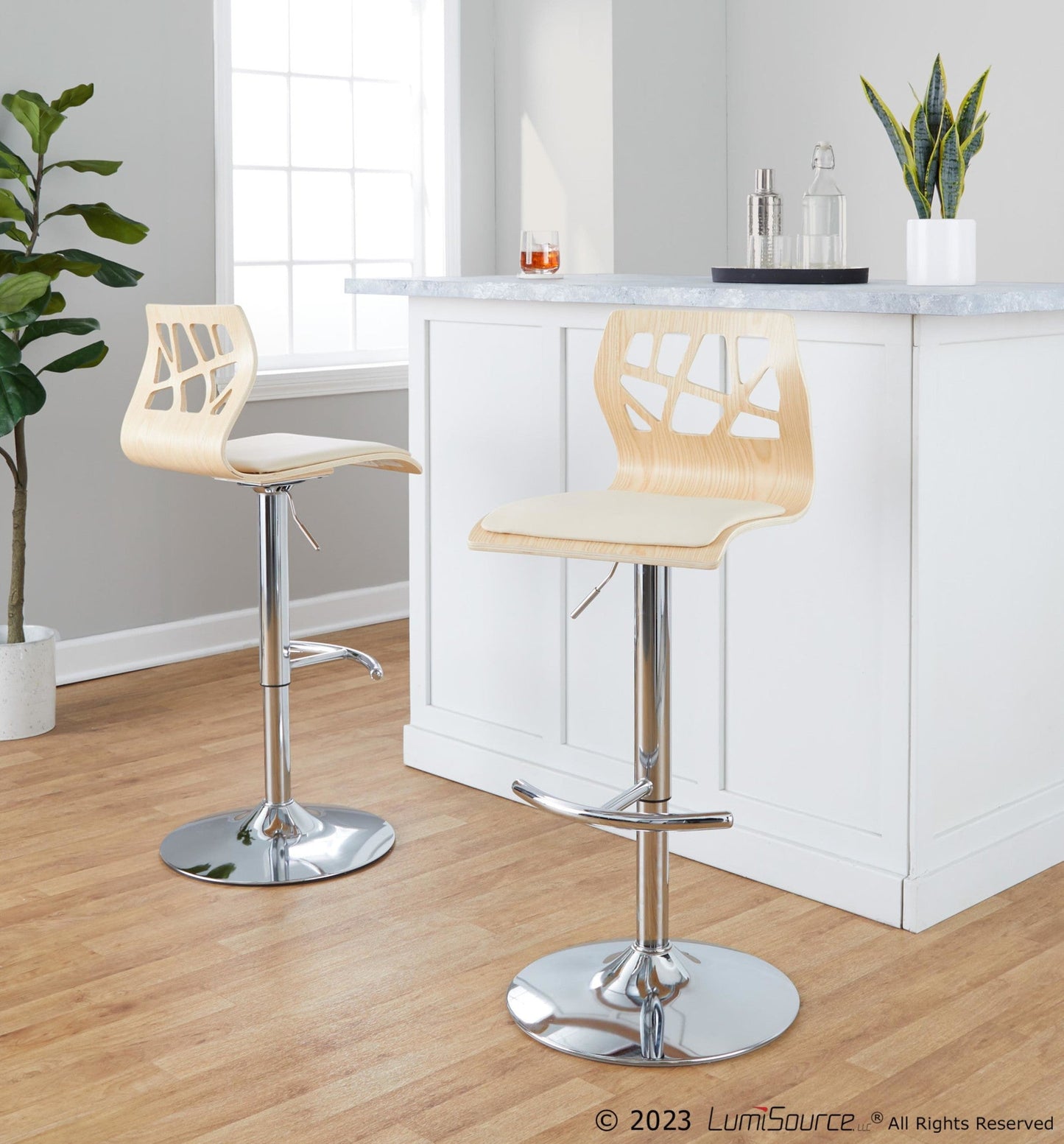 Majestic Office Furniture Adjustable Barstool - Set of 2