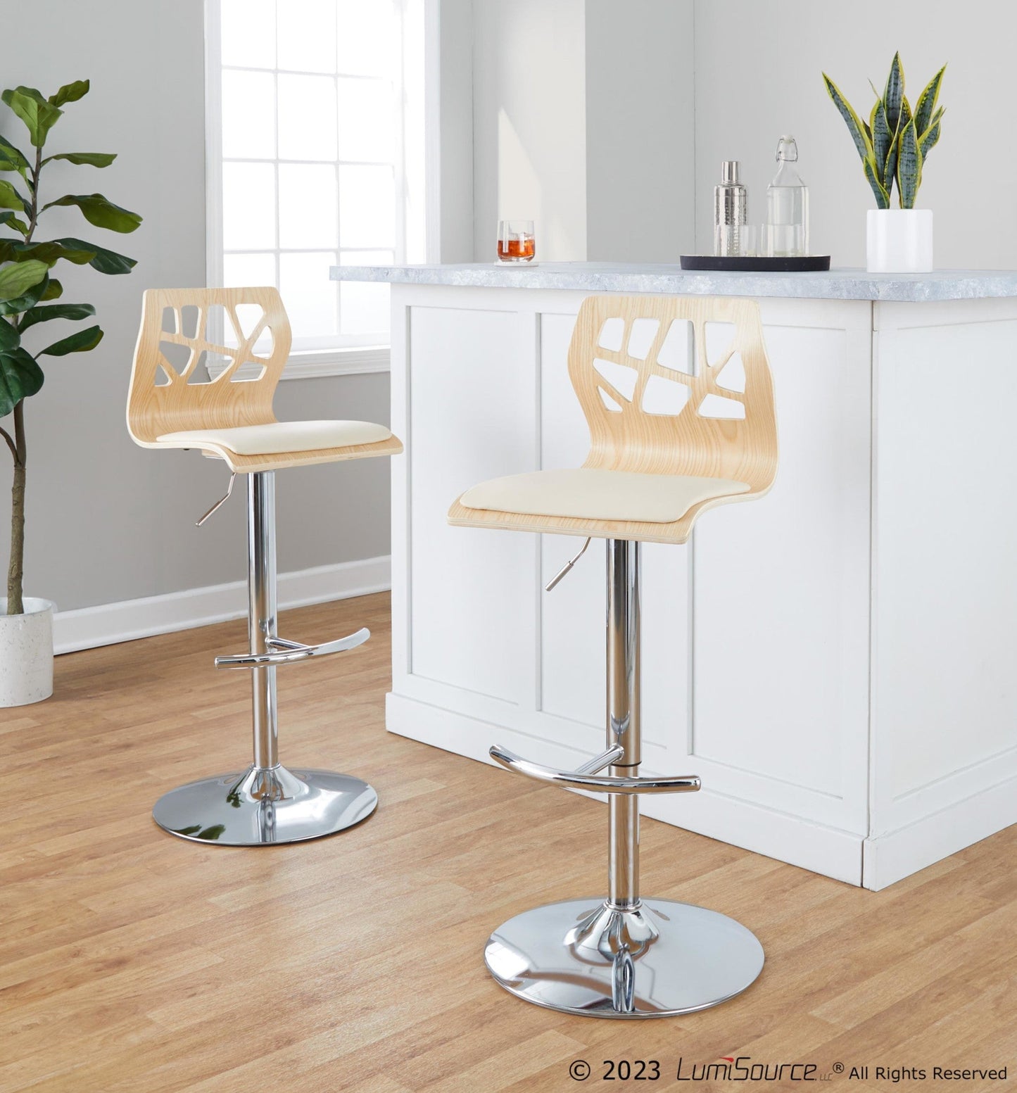 Majestic Office Furniture Adjustable Barstool - Set of 2