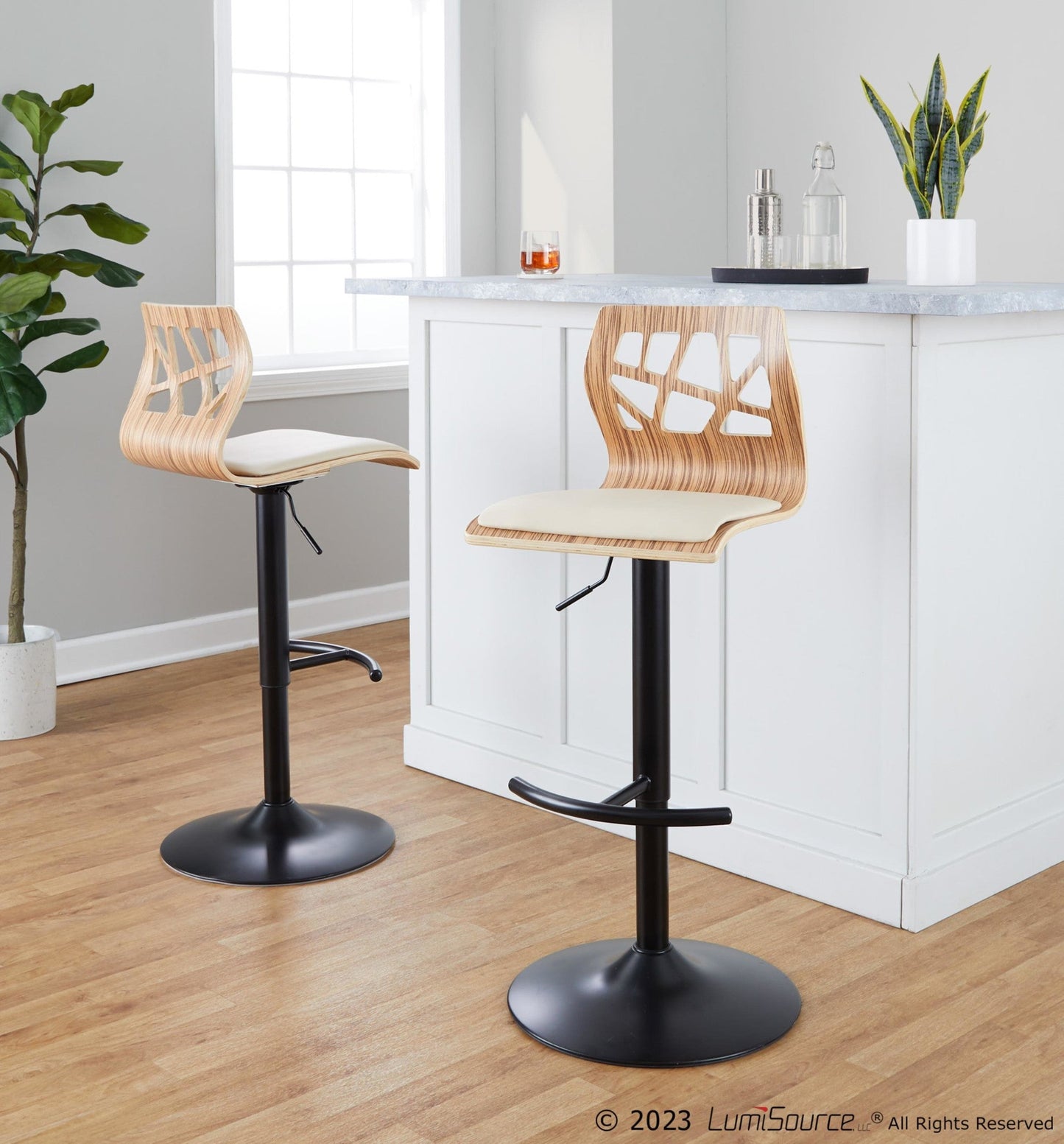 Majestic Office Furniture Adjustable Barstool - Set of 2